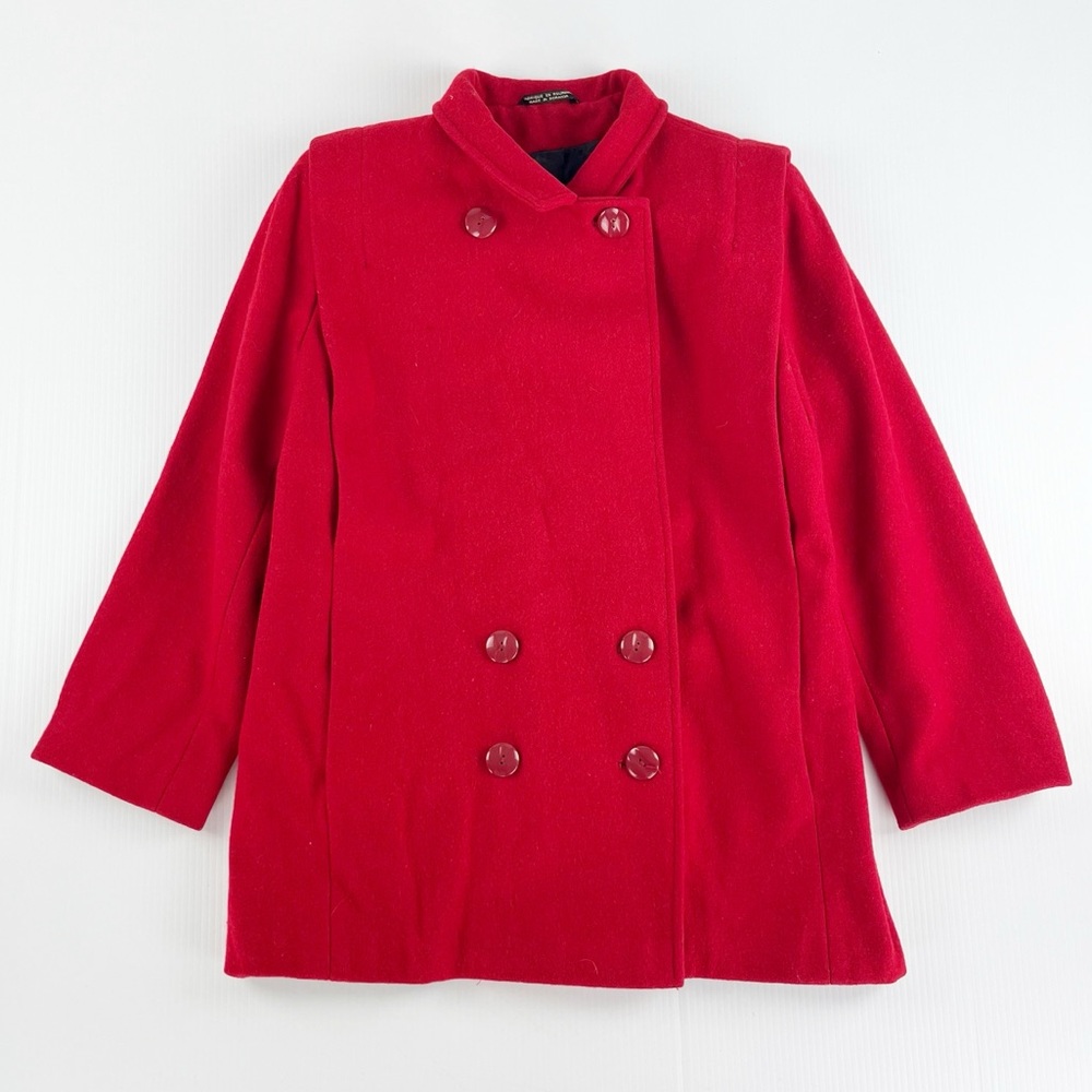 Collection Elegante Division of Thunder Bay Red Wool Blend Jacket Coat
